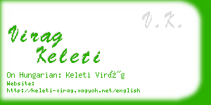 virag keleti business card